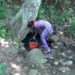 A dirty ditch is the only source of water in Kulappadi village. (Photo by K. Rajendran)