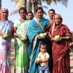 A happy VNR-Bihi grower’s family in Pitkeshwar village in Pune district of Maharashtra. (Photo by VNR Nursery)