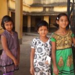 The confident children of Bamuha village in Murshidabad district welcome visitors to their school. (Photo by Chhandosree)