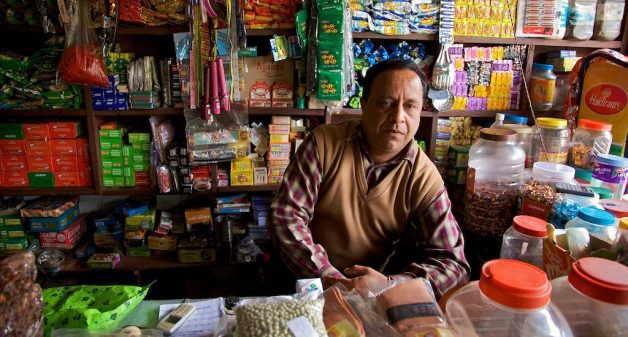 A village shopkeeper in Himachal Pradesh. (Photo by Michael Foley)