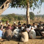 A village council meeting being held in Barkheda village to discuss community issues. (Photo by Ishan Agrawal)