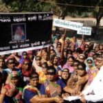 Protesting against the sexual assault and death of a woman, women of self-help groups brought the issue to the police when no one else dared to, and ensured the capture of perpetrators. (Photo by Coastal Salinity Prevention Cell)