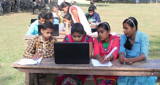 Technology integration helps schoolchildren in rural Assam learn their lessons easily and widen their knowledge. (Photo by Rukmini Manasa Avadhanam)