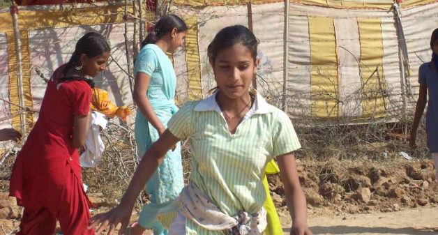 Girls of conservative Meo Muslim community in Thekra are now getting educated. (Photo by Tarun Kanti Bose)