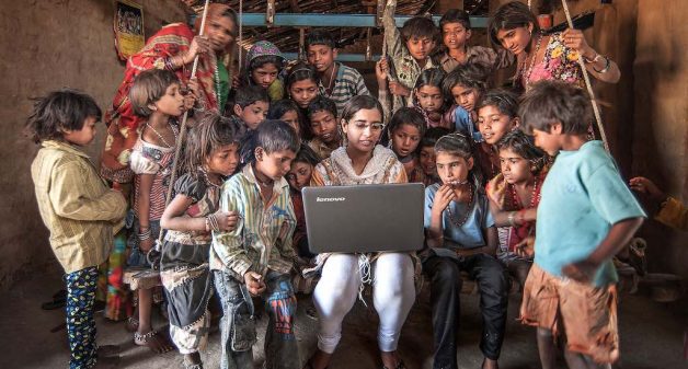 The use of computers and the Internet is not yet widespread in rural areas. (Photo by Chetan Soni)