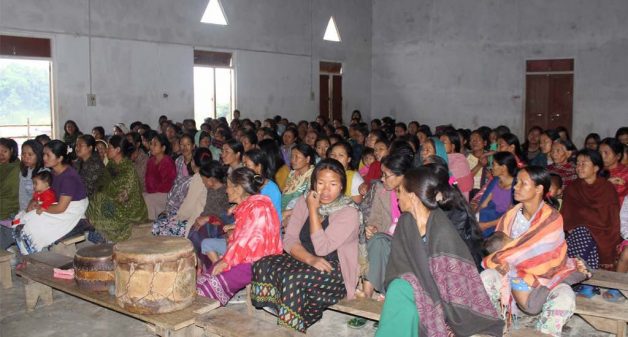 Women, understanding the power of collective work, form self-help groups to engage in income-generating activities. (Photo by Ninglun Hanghal)