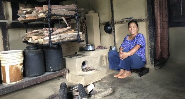Anita Rai, a resident of Talkharka village, says the new stoves are more efficient (Photo by Nidhi Jamwal)
