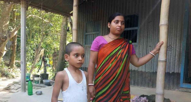 Snehasish already shows symptoms of fluorosis at the age of eight, as groundwater is the only source of drinking water for the village (Photo by Gurvinder Singh)