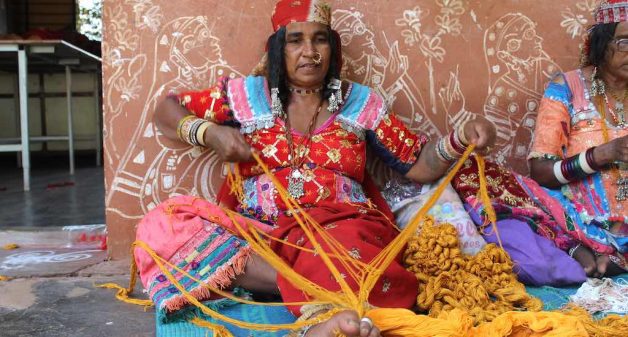 Lambani women such as Somi Bai, who prefer to wear their traditional phetiya-kanchali dress are happy to keep their embroidery tradition alive. (Photo by Amoolya Rajappa)