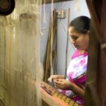 Many young people are moving away from their traditional occupation of weaving cotton sarees on handlooms (Photo by Sharada Balasubramanian)