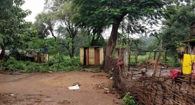 An enclosed bathing space and toilet, while ensuring better hygiene for the women, also gives them time for other activities (Photo by Gram Vikas)
