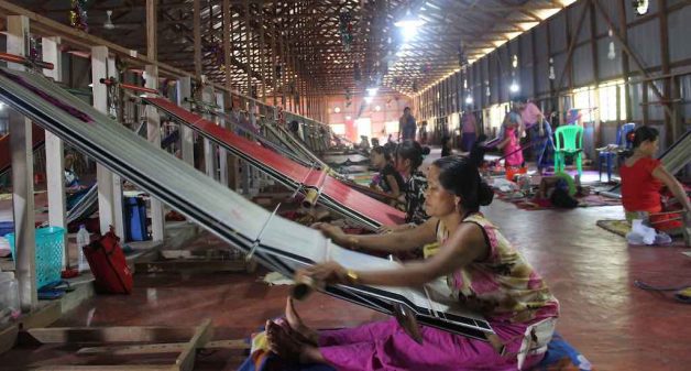 The weaving unit of Langei project in Nongpok Sanjenbam village not only provides employment to the women but also sustains traditional weaving (Photo by Ninglun Hanghal)