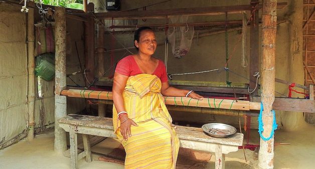 Many Bodo women like Sama Brahma are keeping the traditional skill of handloom weaving alive (Photo by Anne Pinto-Rodrigues)