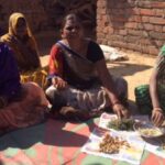 Women farmers of Aamlipara village of Banswara district in Rajasthan showcase dried seeds of traditional vegetables (Photo by Rakhee Roytalukdar)