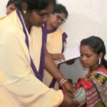 Health assistants check women from remote areas with no access to hospitals staying in the pre-confinement maternity home (Photo by Rakhi Ghosh)