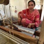 Revival of handloom has provided traditional weavers like Jaishree Habubhai of Adhoi village better livelihood (Photo by Ashish Kothari)