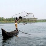 Fishing in the Ansupa Lake (Photo by Basudev Mahapatra)