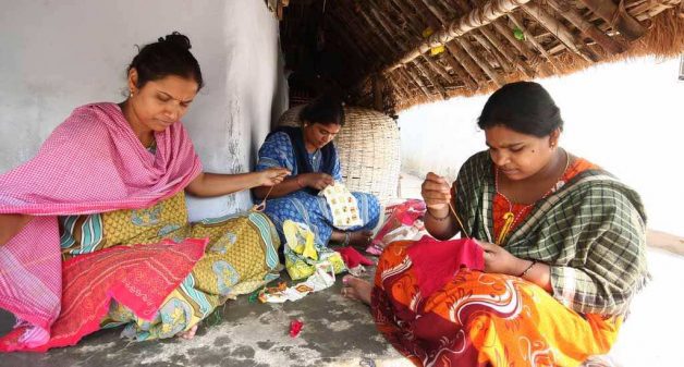 Revival of their traditional embroidery has helped the Lambadi women augment their household income and prevent migration (Photo by Jency Samuel)