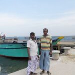 In Tharuvaikulam village, middle-aged men like Anthony Duraiswamy and Anthoniyar Pitchai switched from palmyrah-based livelihood to sustainable fishing (Photo by Jency Samuel)