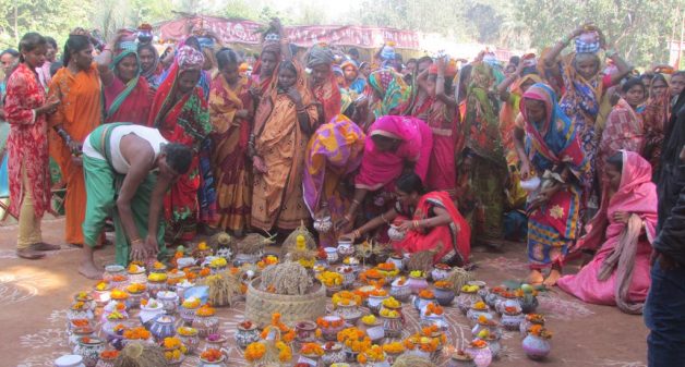 Women who had conserved and preserved indigenous seed varieties brought the same to the festival that encouraged them to revive agricultural biodiversity (Photo by Rakhi Ghosh)