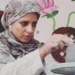 Saima at the potter's wheel