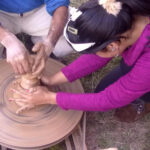 Saima Shafi Mir, seen at a potter's wheel, brings pottery to limelight