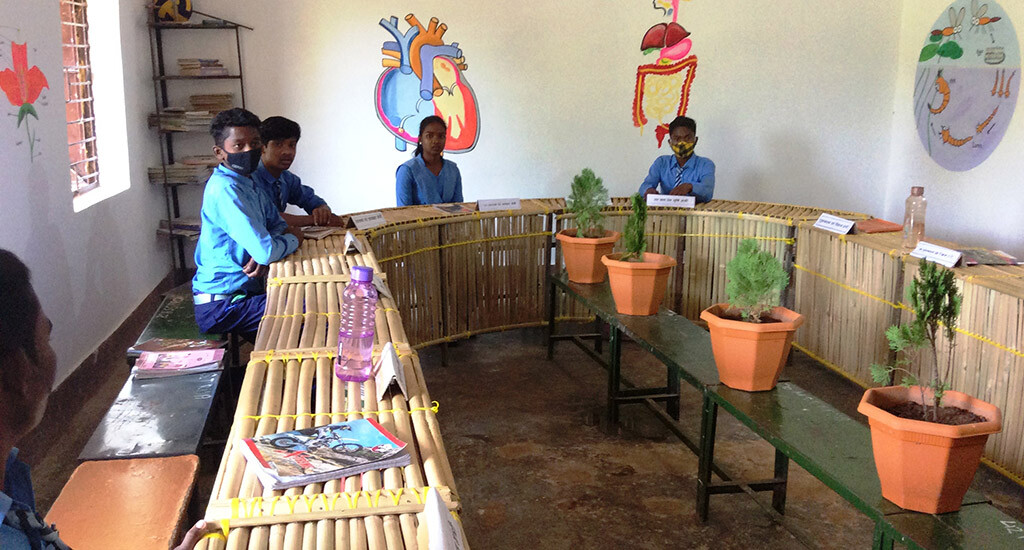A bal sansad in progress at the government school in Tiriya