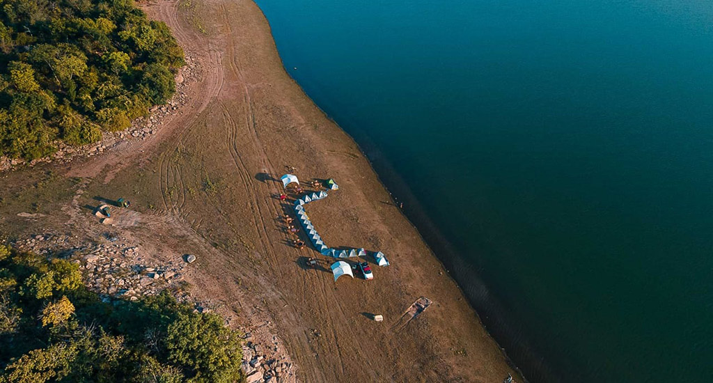 The picture shows eco-tourism campsite at Kodar
