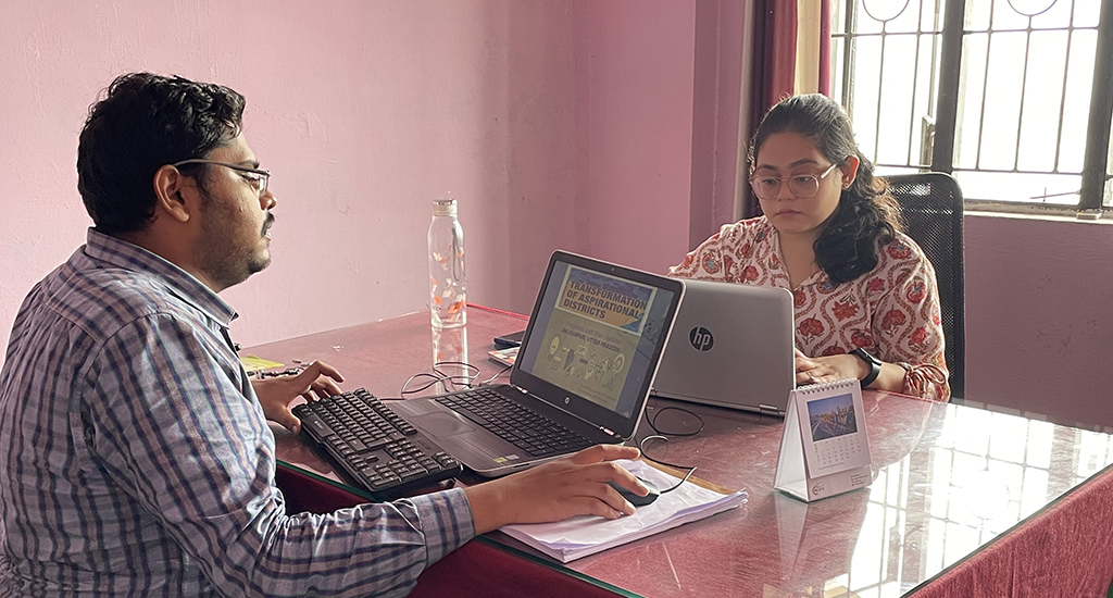 the authors working in Vikas Bhawan