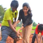 oumya Balasubramaniyam with farmer Eswaramurthy. Photos courtesy HOOGA Seed Keepers Collective
