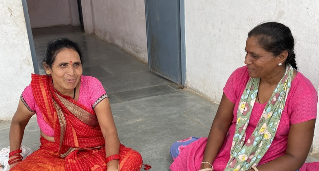 anganwadi workers Radha Khede and Santoshi Solanki, who strive hard to ensure better health their villagers despite their limitations in mobility